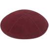 Burgundy Suede Kippah - Solid