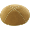 Antique Gold Suede Kippah - Solid