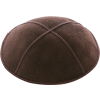 Chocolate Brown Suede Kippah - Solid