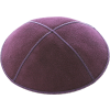 Eggplant Suede Kippah - Solid