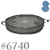 Sectional Pewter-Finish Platter with 5 Sections  
