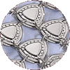Modern Triangle Mirror Sterling Silver Atarah - Raised Dots - D-140 - TR77