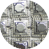 Octagon Design on Square Buttons Sterling Silver Atarah - D-30