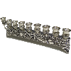 Chai Silver-Plated Menorah without Stem - 1719