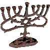 Antique Copper Glossy Menorah - AM51