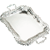 Rectangle Nickel Tray With and Without Handles - 15408