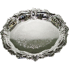 Oval Nickel Tray Without Handles - 15407