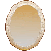 Oval Sterling Silver and Wood Mirror Tray - 04106