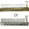 Metal Strip Menorah with Glass Cups