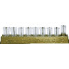 Metal Strip Menorah with Plastic Cups