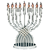 Illumination Electric Silverplated Menorah with Flickering Bulbs