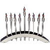 Stainless Steel Electric Menorah with Flickering Bulbs 