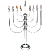 Electric Silverplated Menorah by Yair Emanuel with Flickering Bulbs