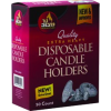 Heavy-Duty Disposable Candle Holders - Pack of 50
