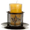 Metal Yahrzeit Memorial Candle Holder