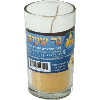 Beeswax 1-Day Yahrzeit Memorial Candle in Glass Cup