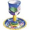 Jerusalem Ceramic Goblet with Coaster - 5902