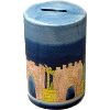 Jerusalem Painted Ceramic Tzedakah Box - 5933