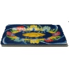 Jerusalem Ceramic Challah and Candlestick Tray - 5935