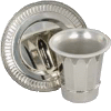 Fluted Nickel Plated Kiddush Cup Set