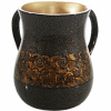Golden Rose Strip Decorative Polyresin Washing Cup on Stem