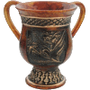 Diamonds Decorative Ceramic Washing Cup on Stem