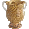 Gold Waves Jerusalem Decorative Polyresin Washing Cup on Stem