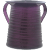 Purple Stripes Decorative Tin Washing Cup