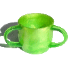 Green Solid Ronit Iridescent Acrylic Washing Cup