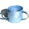 Blue Pastel Solid Ronit Iridescent Acrylic Washing Cup