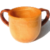Gold Solid Ronit Iridescent Acrylic Washing Cup with Coffee Handles
