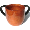 Coffee Dust Ronit Iridescent Acrylic Washing Cup with Black Handles
