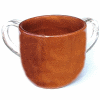 Coffee Solid Ronit Iridescent Acrylic Washing Cup with Clear Handles