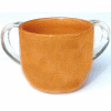 Gold Solid Ronit Iridescent Acrylic Washing Cup with Clear Handles