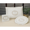 Quilted Silver PESACH 3-Piece Brocade Seder Set - PSB800S