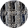 Diagonal Split Rectangle Sterling Silver Atarah - D-60