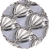 Traditional Triangle Shells Atarah - Made of Silver and Nickel - D-215