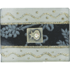 Blue Small Glass Match Box with Pomegranate by Lily Art