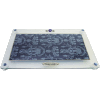 Blue Art Challah Tray On Legs by Lily Art