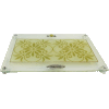 Pearl and Gold Art Challah Tray On Legs by Lily Art