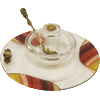Colorful Pomegranate Charoset Dish by Lily Art