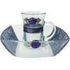 Blue Glass Mayim Achronim Set by Lily Art