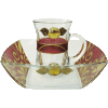Burgundy Glass Mayim Achronim Set by Lily Art