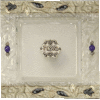 Blue Tulips Square Glass Matzah Tray by Lily Art