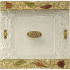 Colorful Tulips Square Glass Matzah Tray by Lily Art