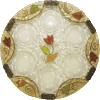 Colorful Tulips Round Crystal Seder Plate by Lily Art