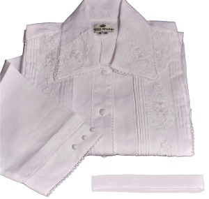Full Pineapple Emblem Kittel of Permanent-Press Cotton or Linen - 020140