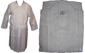 3-Row Tucks Kittel Permanent-Press Cotton or Linen - 12095