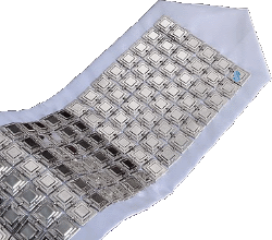 Square Mirror Raised Buttons Sterling Silver Atarah - MS-10 - D-90