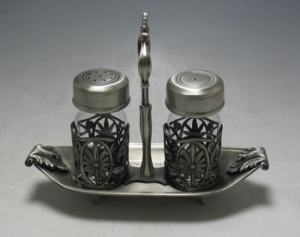 Salt and Pepper Shaker with Pewter Finish (Model 3618)